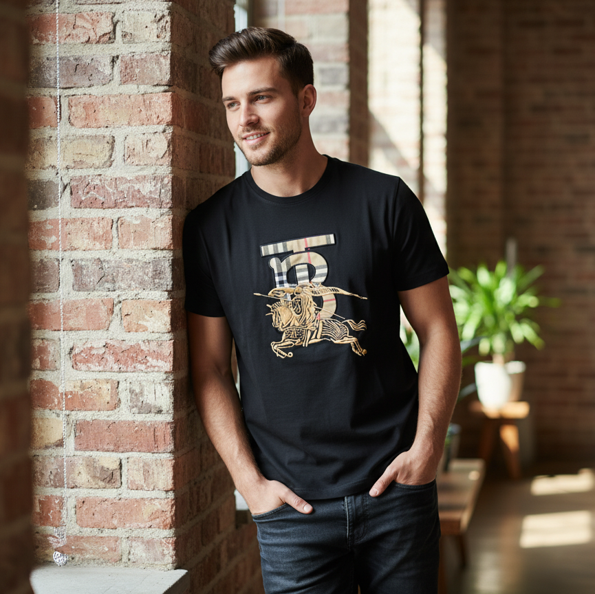 Black Graphic T-Shirt Bold TB Design