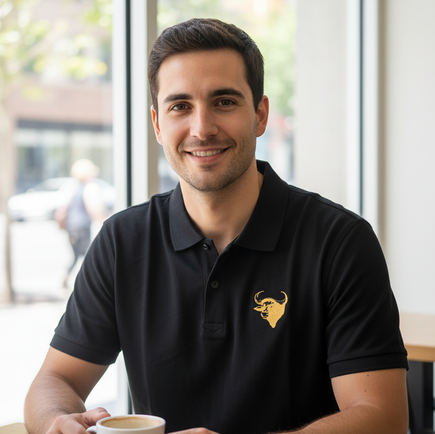 Essential Navy Button-Down Shirt