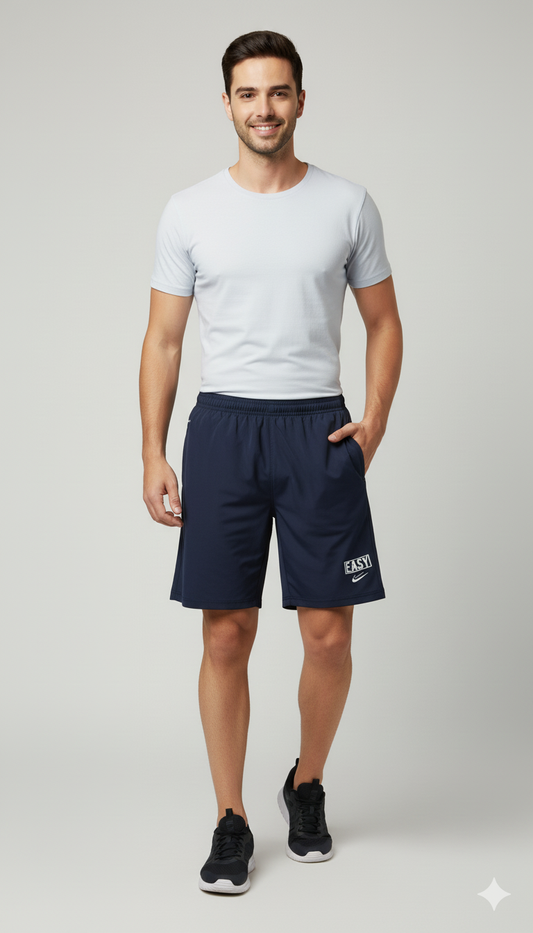 Men's Navy Blue Athletic Shorts