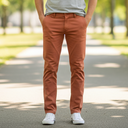 Terracotta Slim-Fit Chinos