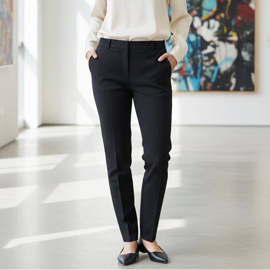Women's Classic Black Tailored Trousers