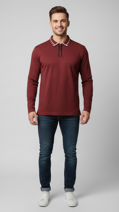 Red long sleeve sweater