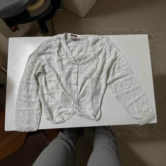 Westside White Cut-Out Detailed Top Women