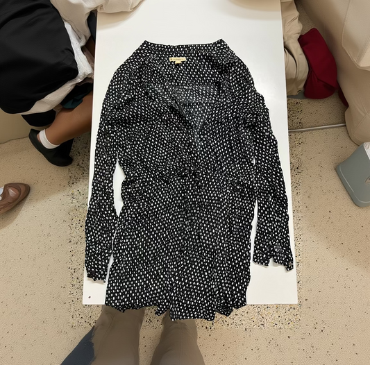 Black and White Mini Dress Romper