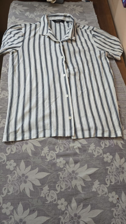 Men's Striped Button-Up Shirt